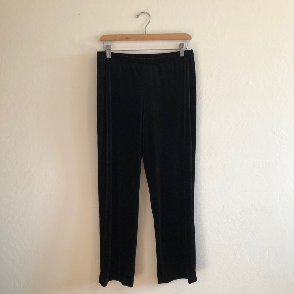 Baranda Black stretchy velvet pants